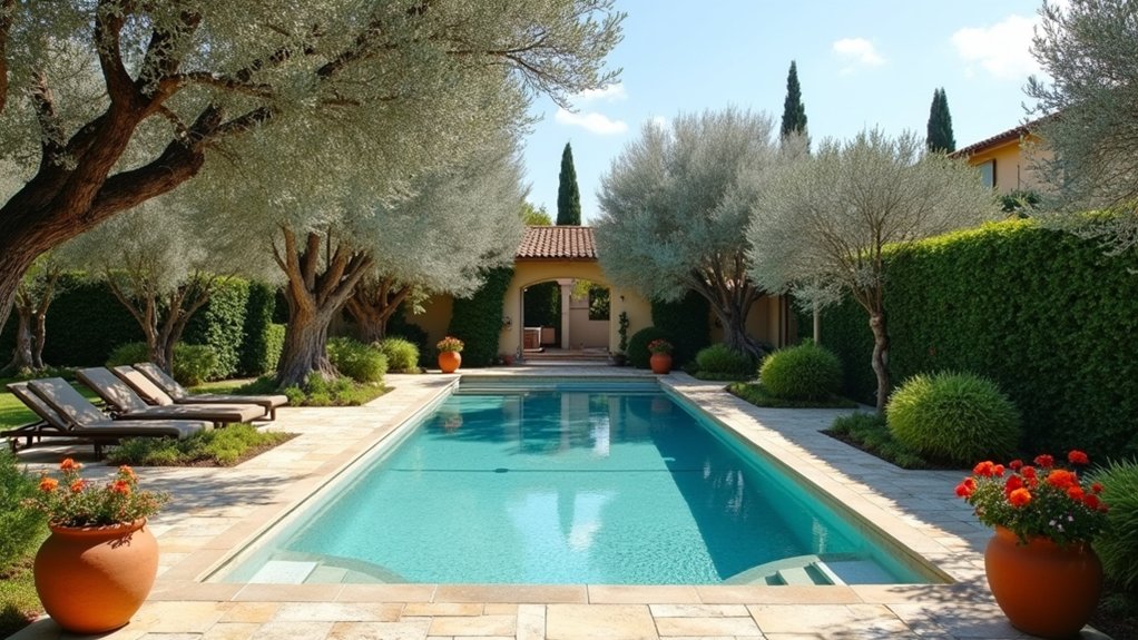 18 Mediterranean Pool Design Ideas for Timeless Style majestic olive trees oasis