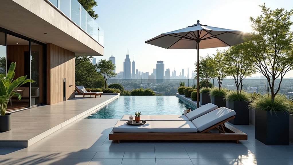 19 Functional Pool Deck Furniture Layout Designs That Maximize Comfort maximize space with multifunctionality