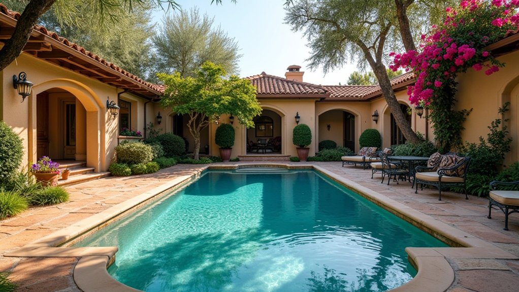 15 Dreamy Backyard Pool Landscaping Ideas for Every Style mediterranean backyard paradise retreat