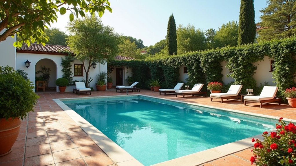 15 Square Pool Design Ideas That Are Bold and Balanced mediterranean inspired backyard escape