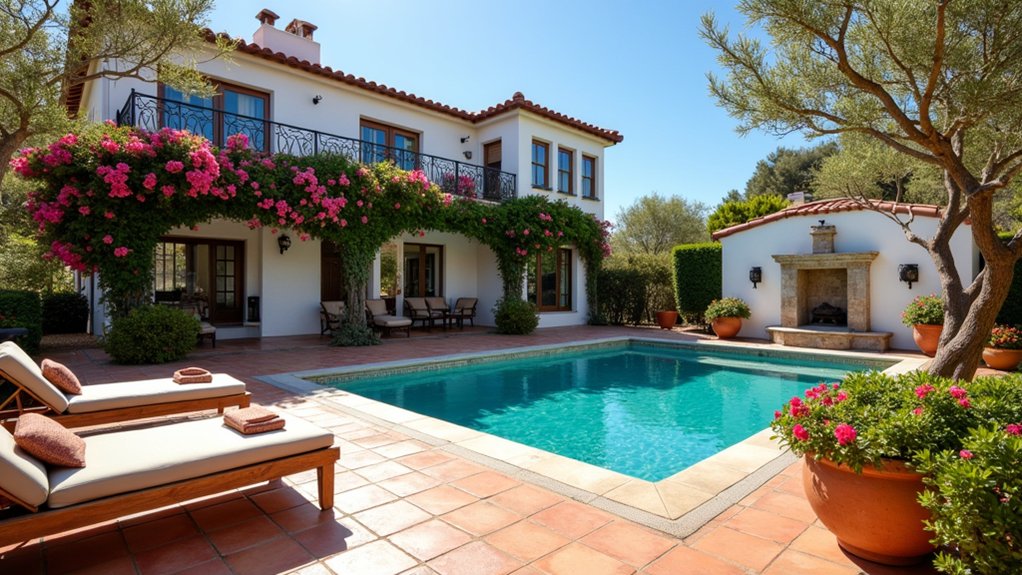 17 Gorgeous Pool Deck Ideas to Upgrade Your Outdoor Space mediterranean poolside paradise design