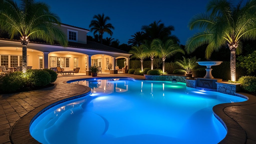 23 Tropical Pool Ideas to Create a Backyard Paradise mesmerizing underwater pool lighting