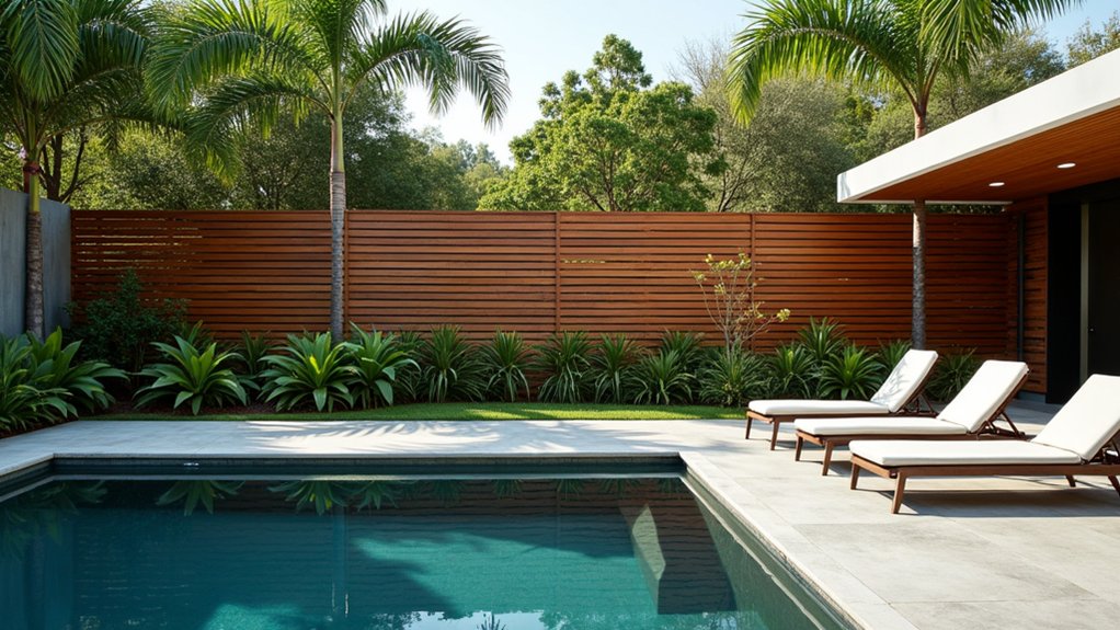 20 Smart Pool Landscaping for Privacy That Still Looks Great modern elegance for privacy
