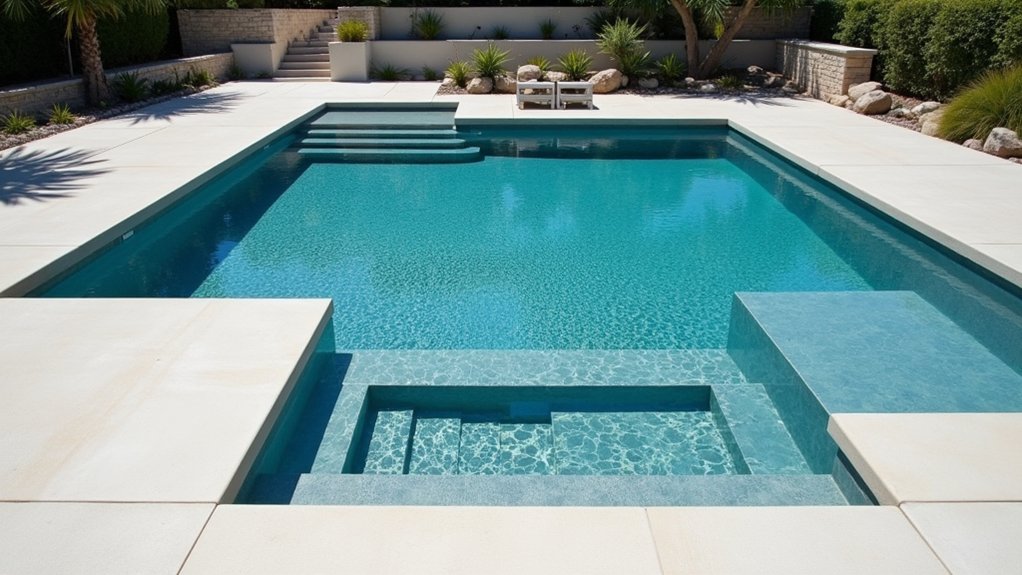 15 Sleek Modern Pool Ideas to Elevate Your Backyard Design modern elegant geometric pools