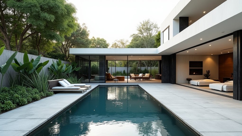 18 Sleek Minimalist Pool Landscaping Ideas That Keep It Simple modern geometric pool design