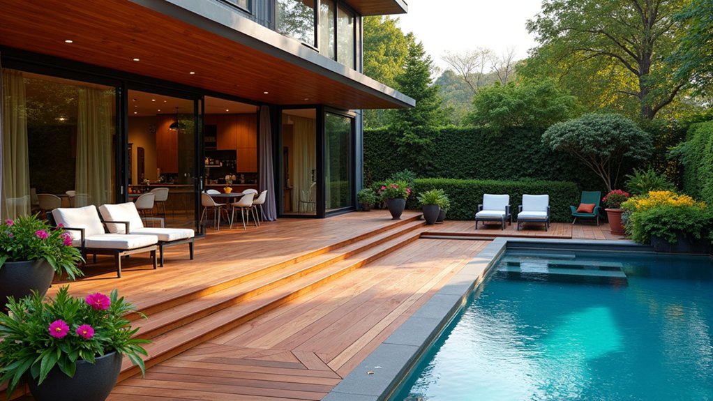 23 Fresh Pool Deck Renovation Ideas That Completely Transform Your Yard modern low maintenance pool decking