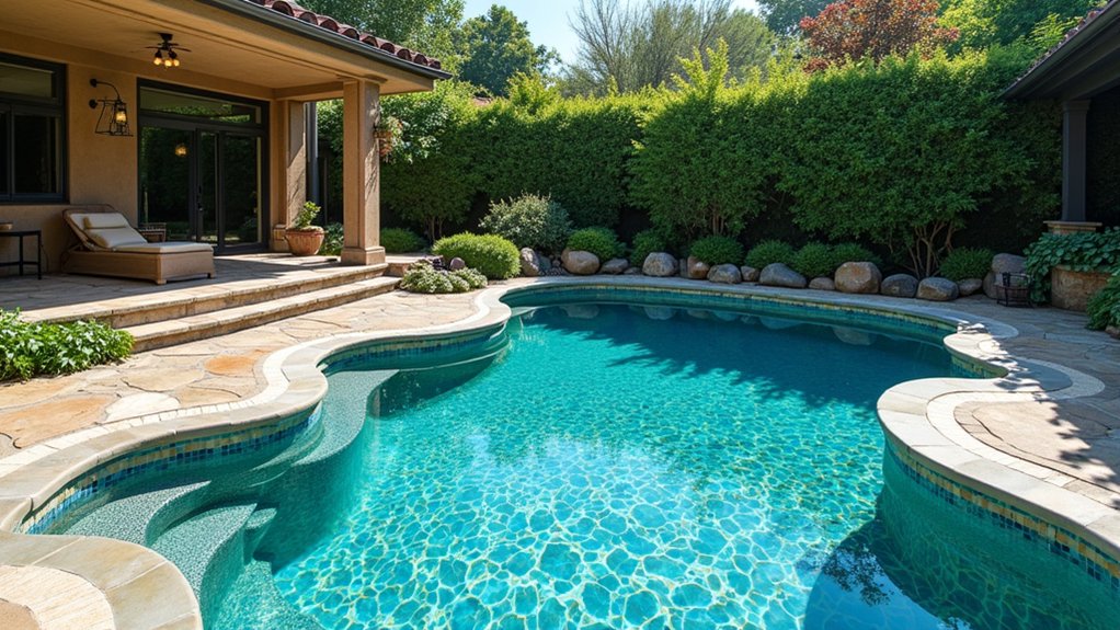 23 Concrete Pool Design Ideas That Blend Form and Function mosaic tile artistry underwater