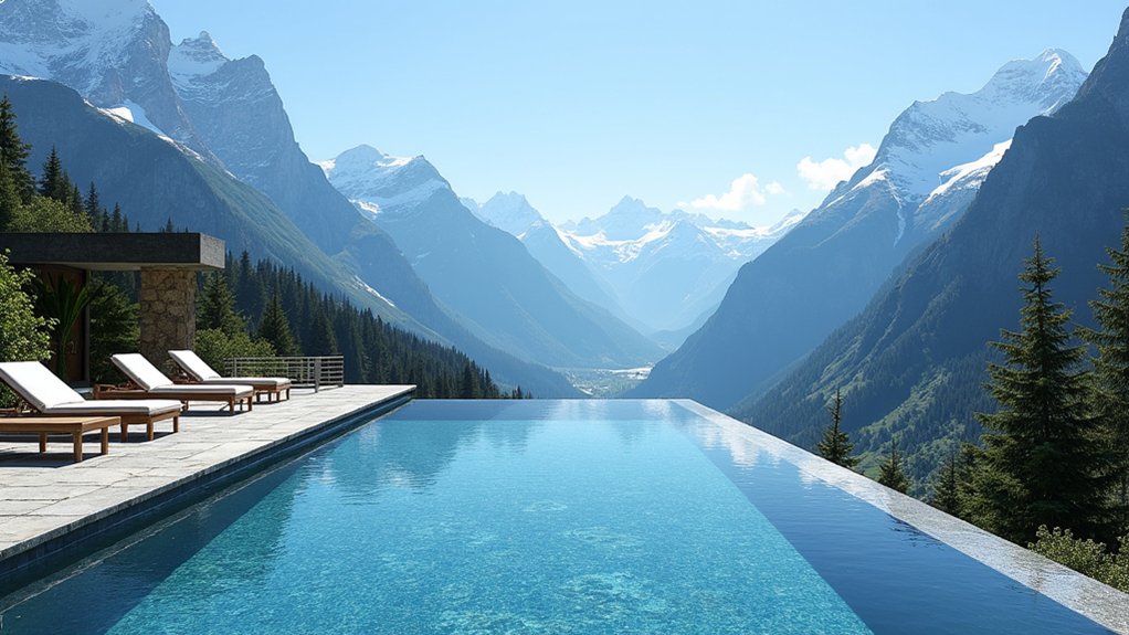 mountain edge infinity pool tranquility
