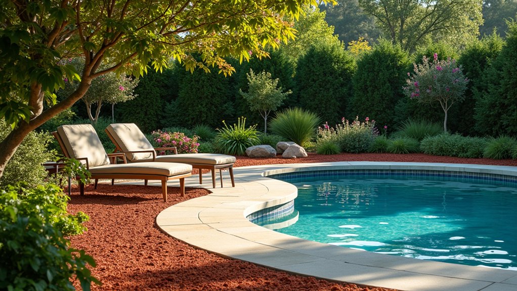 15 Clever Cheap Pool Landscaping Ideas That Stretch Your Dollar mulch enhances landscape aesthetics