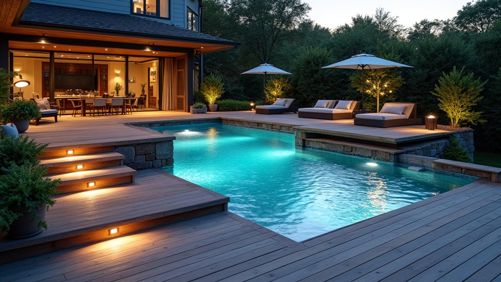 multi level pool deck designs