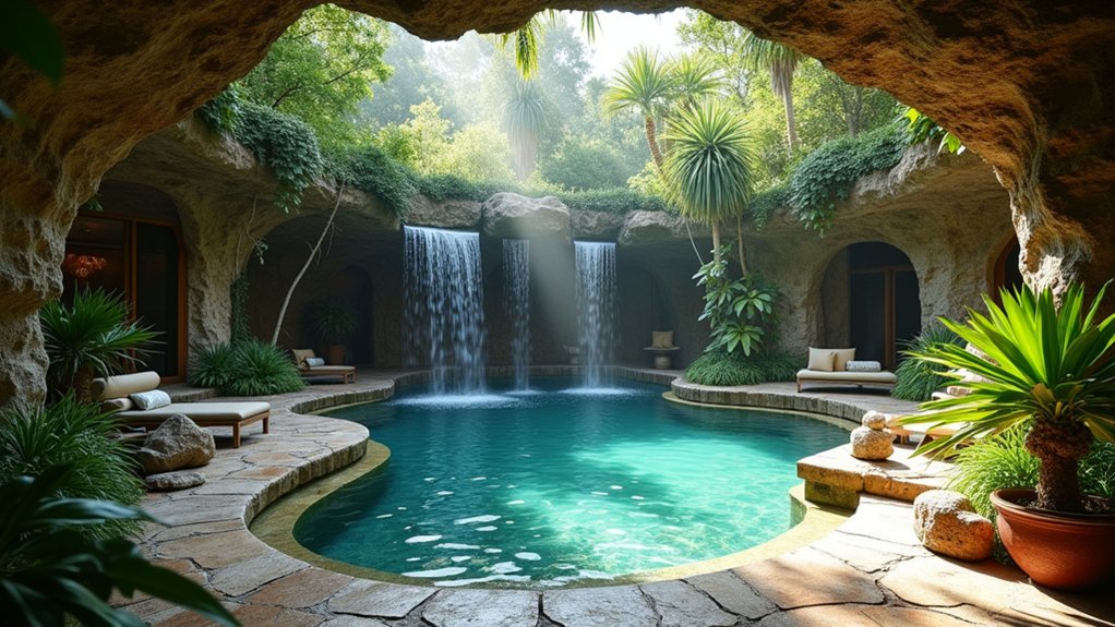 15 Unique Pool Design Ideas to Inspire One-of-a-Kind Spaces mystical poolside grotto retreat