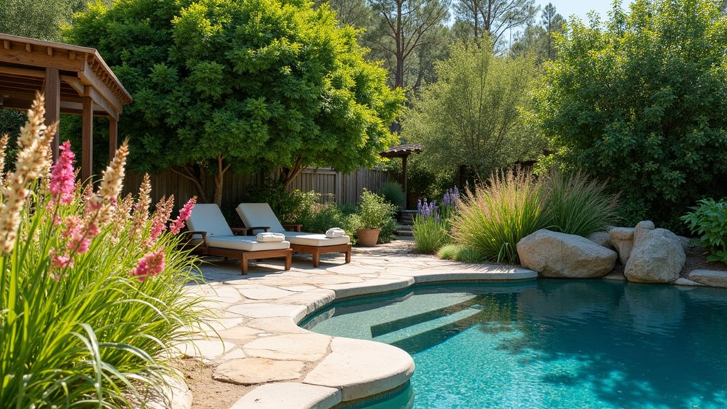 20 Elegant Pool Landscaping Design Ideas That Feel Effortless native plants enhance landscapes