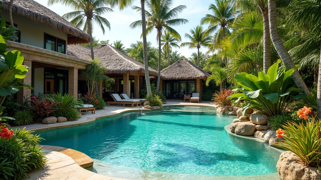 18 Lush Tropical Pool Landscaping Ideas for a Private Paradise natural oasis backyard retreat