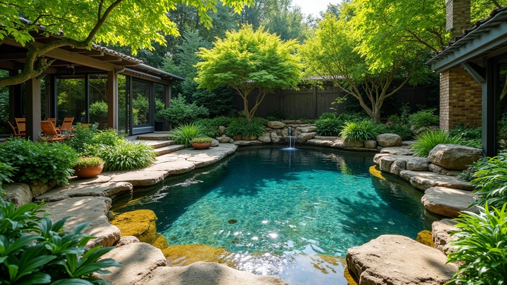 20 Gorgeous Small Backyard Pool Ideas for Compact Spaces natural pond style retreat