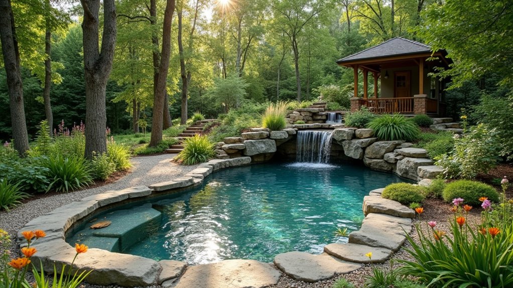 15 Organic Natural Pool Landscaping Ideas That Blend With Nature natural pool landscaping ideas