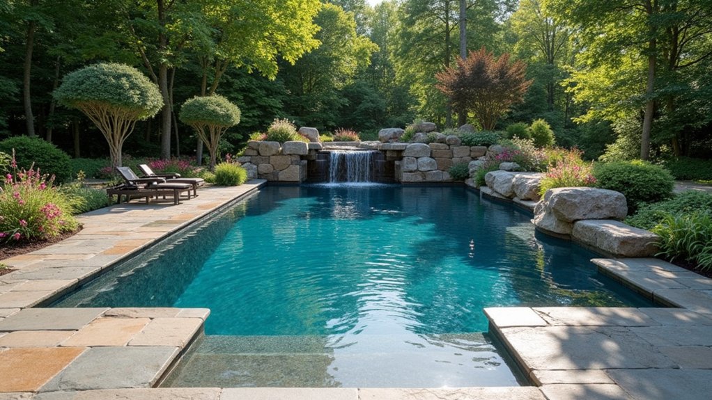 23 Inground Pool Design Ideas That Define Luxury Living natural stone backyard sanctuary
