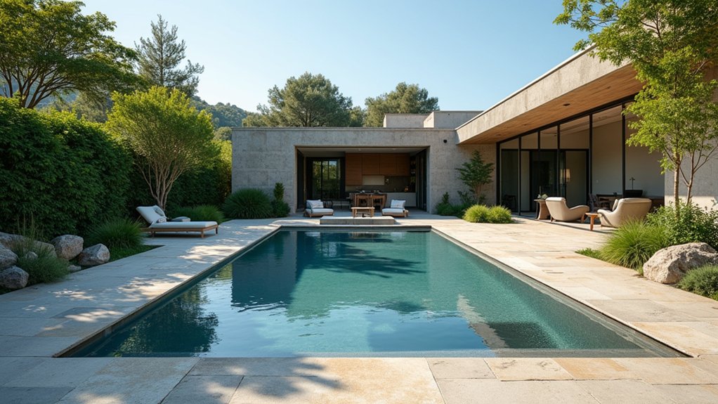18 Minimalist Pool Design Ideas for a Sleek Backyard Look natural stone elegance surrounds