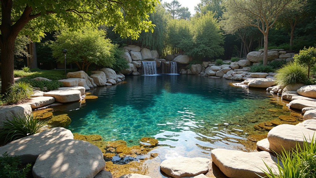 15 Organic Natural Pool Landscaping Ideas That Blend With Nature natural stone pool design