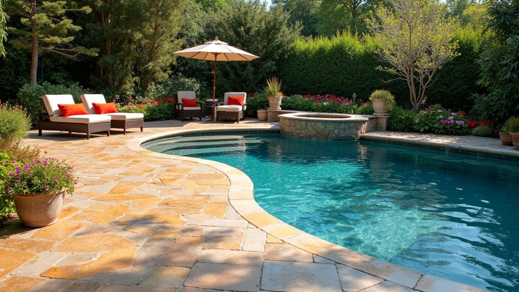 21 Inspiring Pool Deck Makeover Ideas You’ll Want to Try This Summer natural stone pool elegance