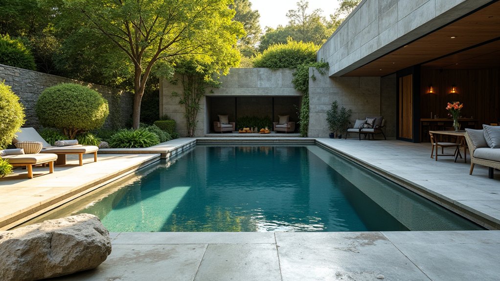 20 Concrete Pool Ideas That Are Built to Last natural stone pool elegance