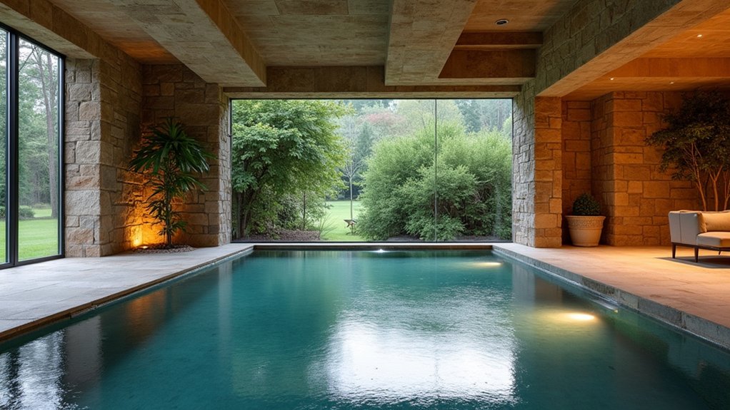 20 Indoor Pool Ideas That Bring the Spa Home natural stone pool oasis