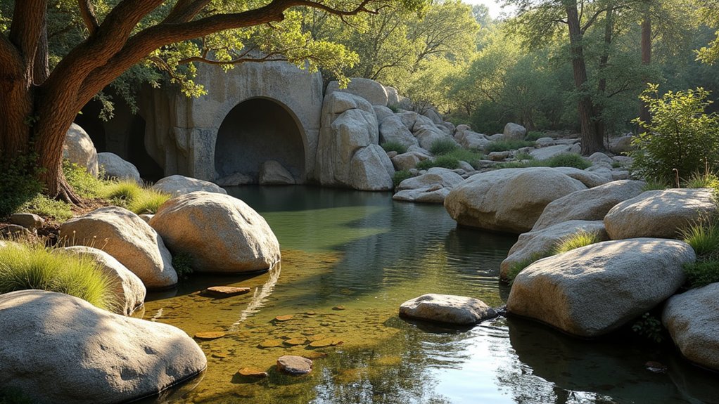 23 Natural Pool Landscaping With Rocks for Earthy, Organic Style naturalistic boulder landscape design