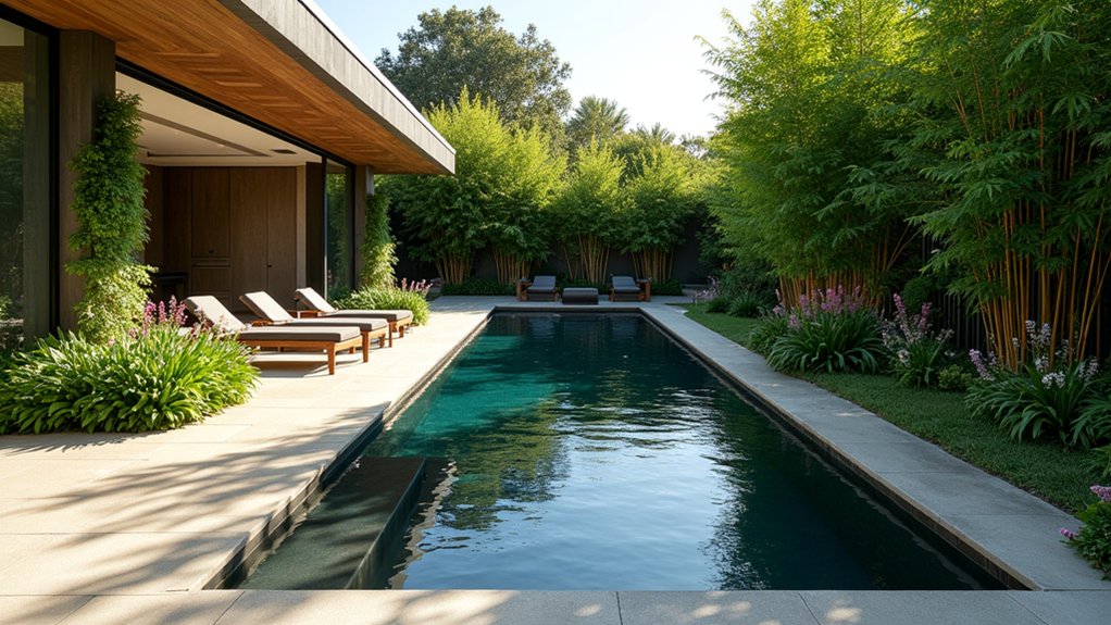 15 Sleek Lap Pool Design Ideas for Narrow Backyards nature s tranquil pool sanctuary