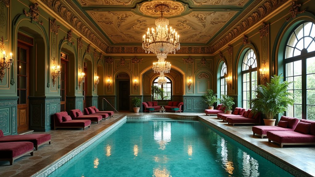 23 Indoor Pool Design Ideas for Year-Round Enjoyment opulent vintage elegance ambiance
