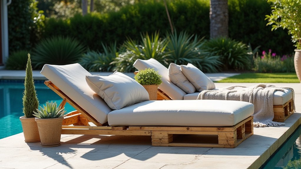 23 Creative Pool Ideas on a Budget That Still Look Luxurious pallet poolside loungers creation