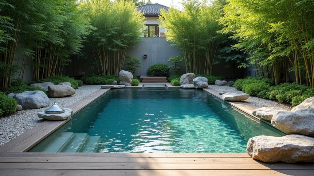 20 Outdoor Pool Design Ideas for Open-Air Relaxation peaceful water garden oasis
