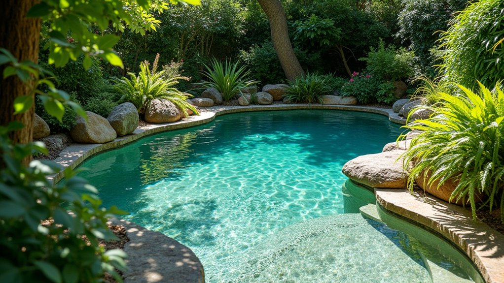 23 Natural Pool Design Ideas That Embrace Organic Beauty plant edged water tranquility