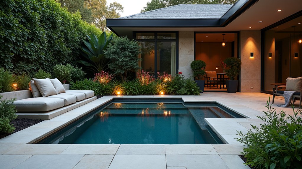 18 Plunge Pool Ideas for Small Yards With Big Impact plunge pools with seating