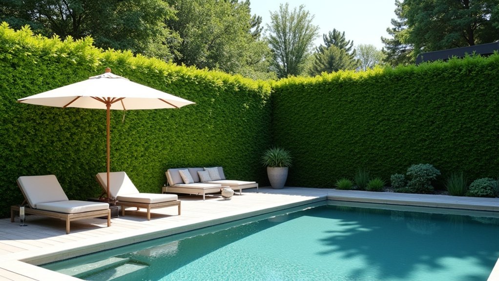 privacy through lush greenery