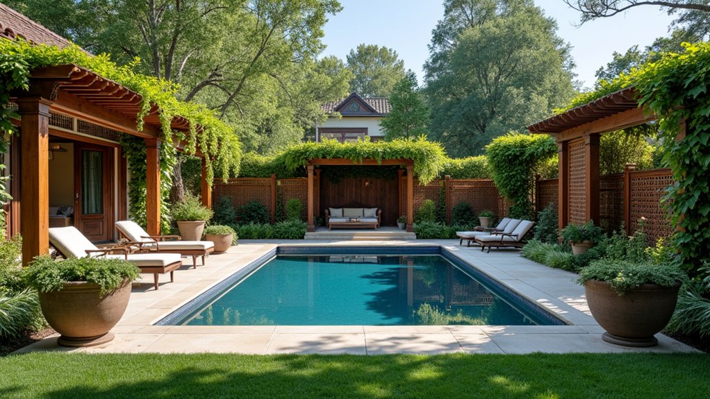 20 Clever Backyard Above Ground Pool Landscape Ideas That Work in Any Yard private backyard retreat enhancements