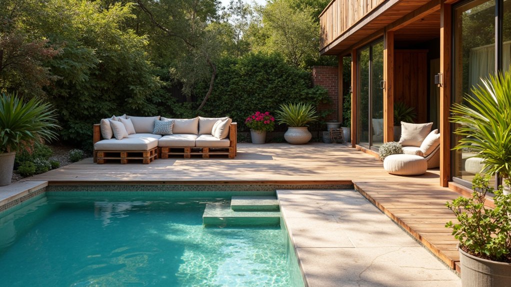19 Smart Pool Deck on a Budget Ideas That Look Expensive recycled materials for pool deck