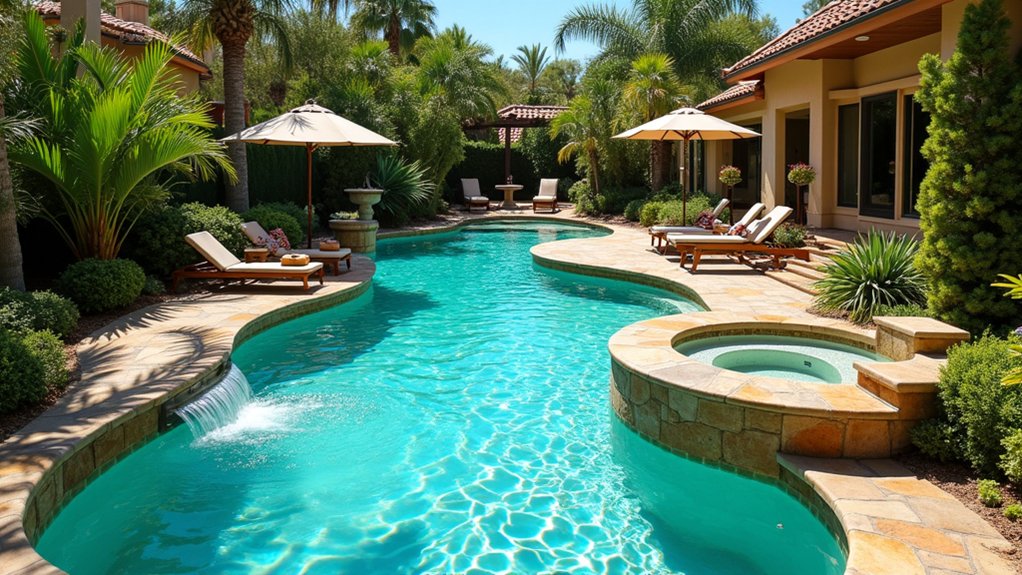 23 Pool Design Ideas With Kids Area Concepts for Family Fun relaxing playful water feature