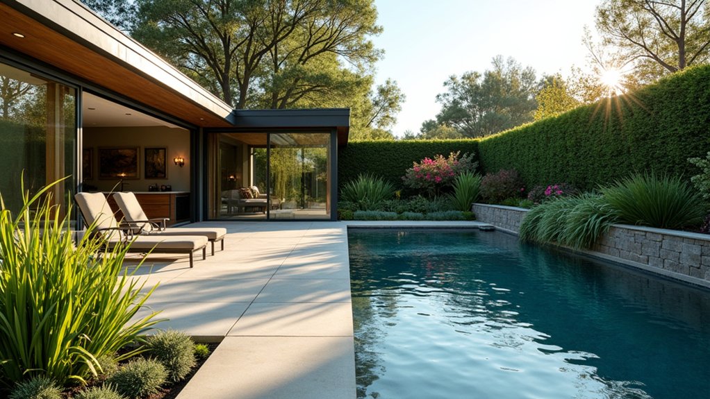 20 Smart Pool Landscaping for Privacy That Still Looks Great retractable screens for privacy