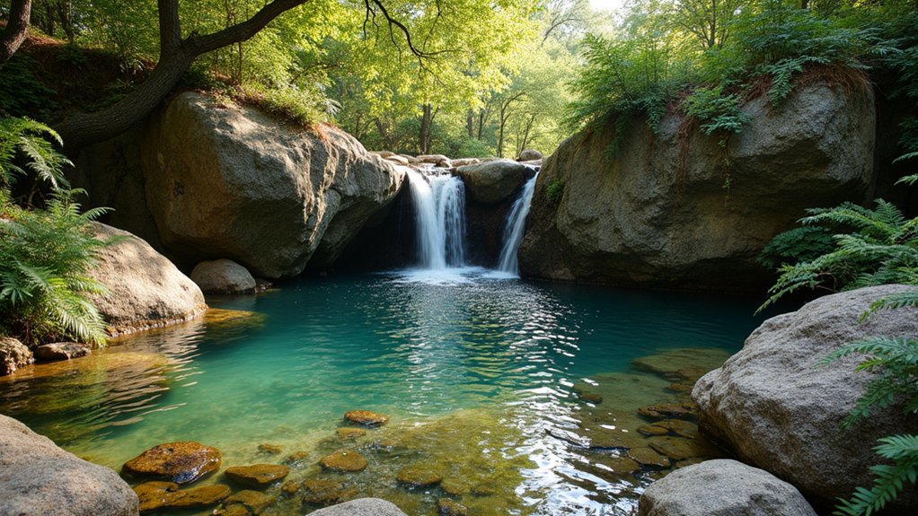 23 Natural Pool Landscaping With Rocks for Earthy, Organic Style rustic boulders enhance tranquility