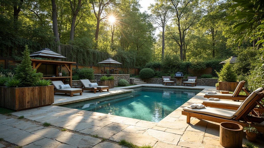 20 Creative Pool Ideas to Add Personality to Your Yard rustic charm by the pool