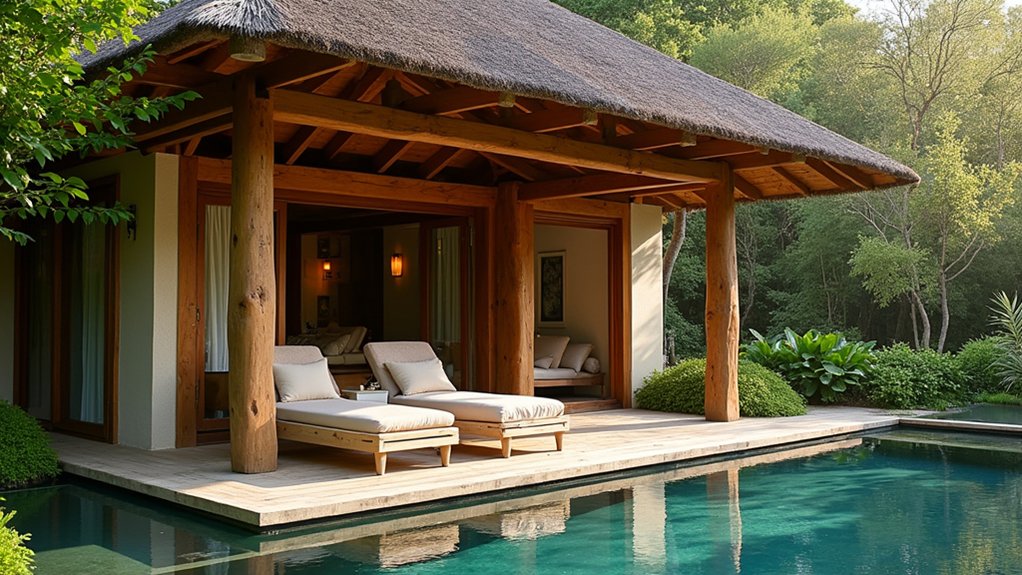 15 Rustic Pool Design Ideas That Feel Warm and Inviting rustic elegance by poolside
