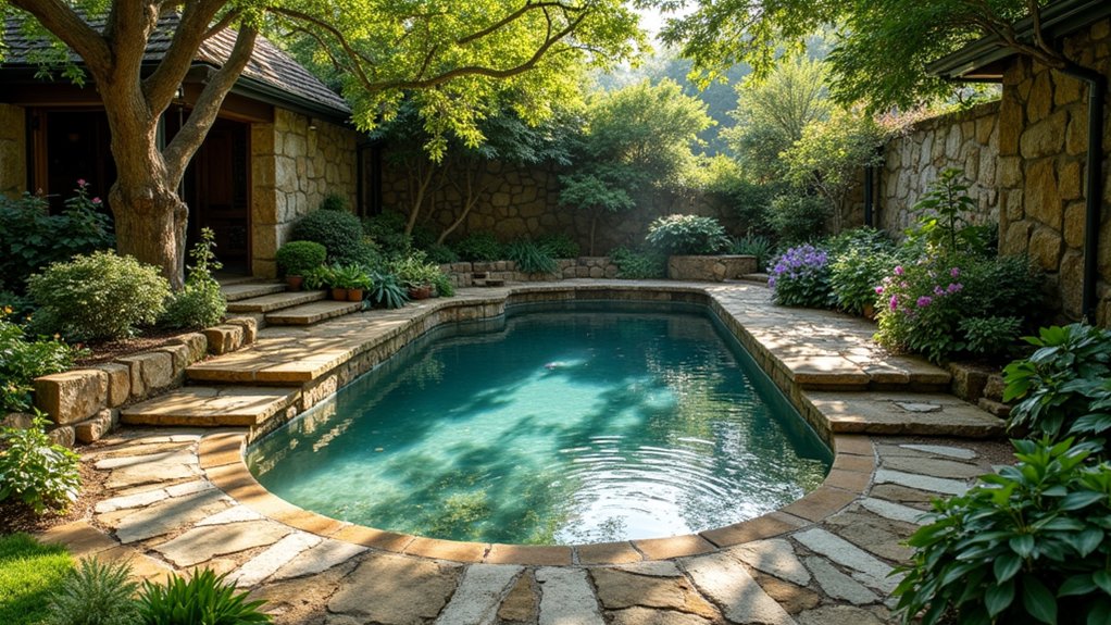 20 Gorgeous Small Backyard Pool Ideas for Compact Spaces rustic natural pool retreat