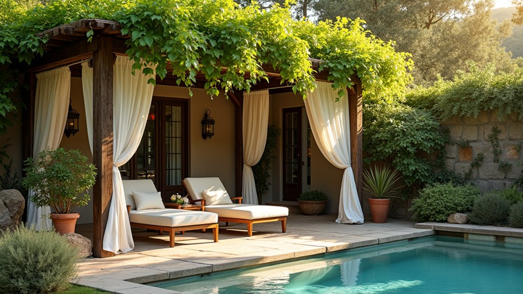 15 Rustic Pool Ideas for a Cozy Outdoor Escape rustic pergola outdoor oasis