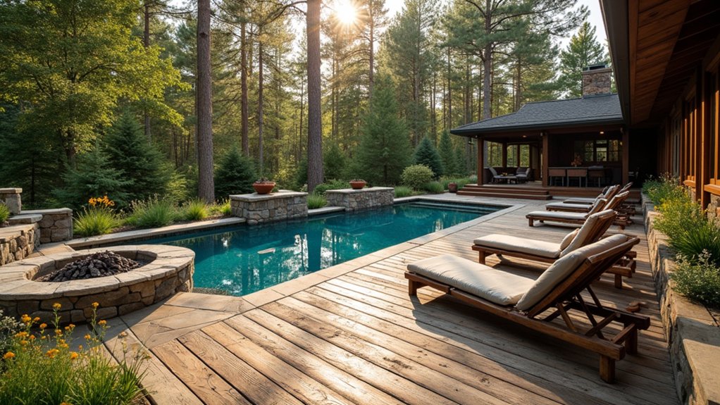 21 Creative Cheap Pool Deck Ideas That Still Shine rustic pool deck retreat