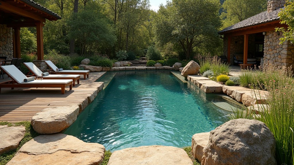 20 Residential Pool Design Ideas for Everyday Elegance rustic stone pool oasis