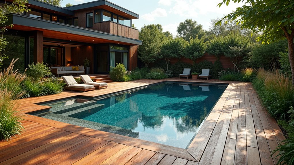 17 Modern Inground Pool Deck Ideas That Define Luxury rustic warmth and charm