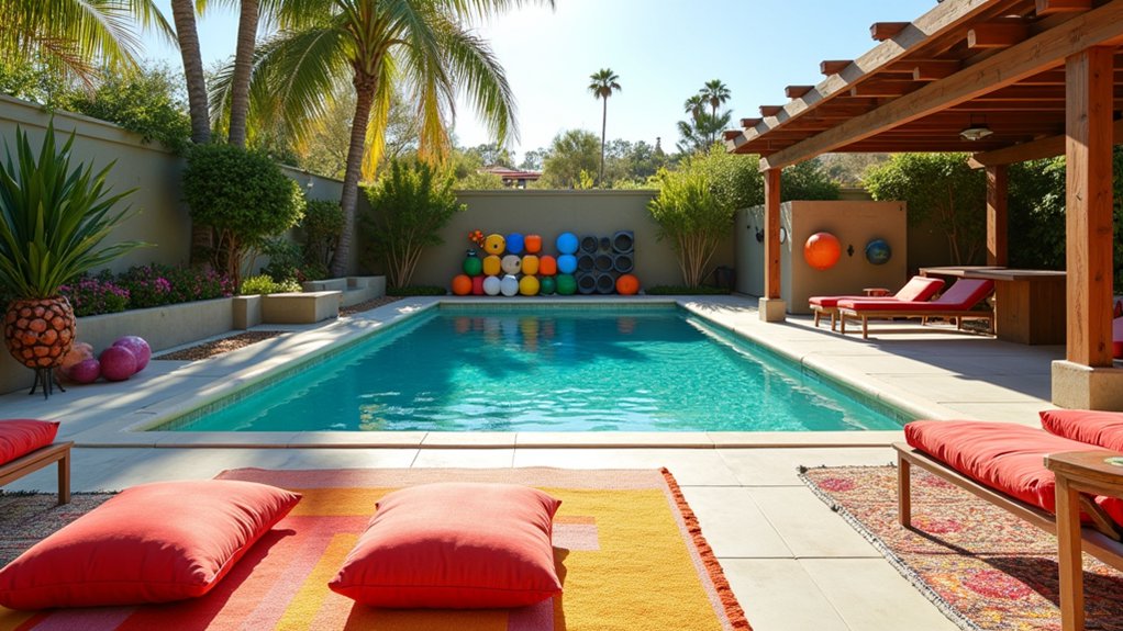 17 Gorgeous Pool Deck Ideas to Upgrade Your Outdoor Space safe and fun pool area