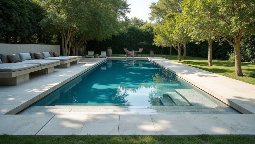 20 Minimalist Pool Ideas for a Clean and Serene Look seamless integrated pool seating