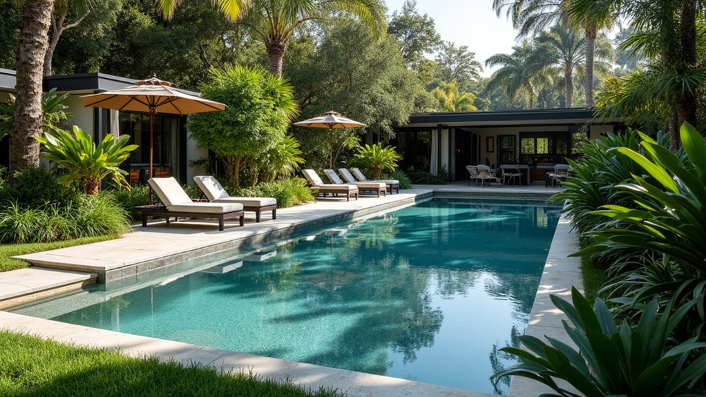 20 Elegant Pool Landscaping Design Ideas That Feel Effortless seamless integration with nature
