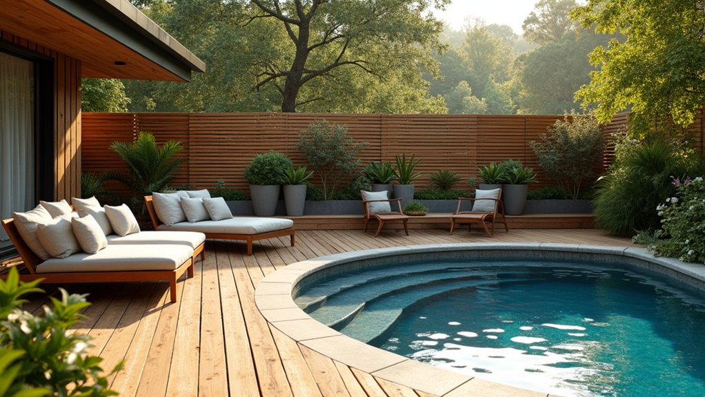 19 Stylish Above Ground Pool Deck Ideas That Elevate Your Backyard Look serene backyard retreat oasis