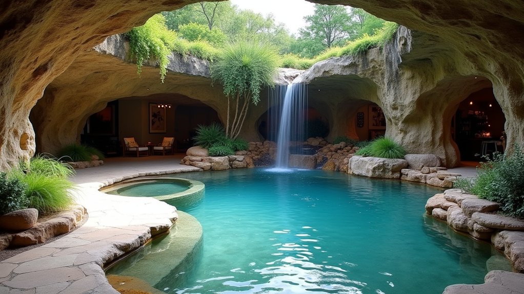 23 Pool Design Ideas With Kids Area Concepts for Family Fun serene backyard rock oasis